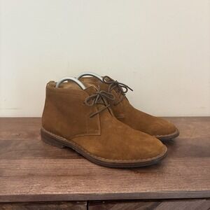 H.S.‎ Trask Chukka Boots Brady Men 8 Cognac Suede Leather Vibram Sole MSRP $245
